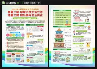 全民健康生活方式日宣传单