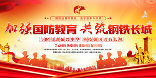 国防教育宣传活动展板