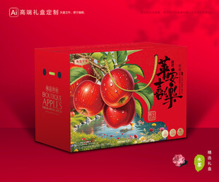 苹果包装 红富士礼盒