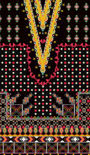 民族风几何图案刺绣纹理