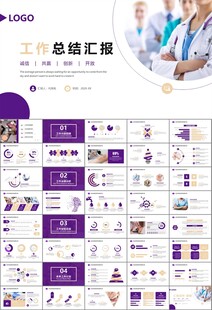 紫色大气医美整形发布会PPT