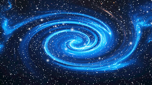 蓝色星空旋涡软膜天花
