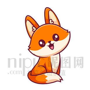 可爱狐狸卡通形象