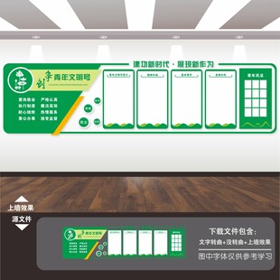 青年文明号文化墙