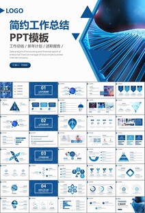 生物医疗科技DNA模板PPT