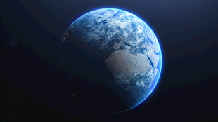 蓝色星球地球太空景象