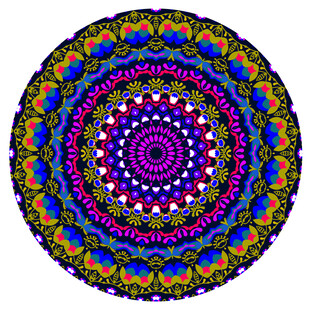 圆形彩色印花图案