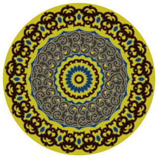 圆形民族风花纹图案