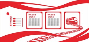 铁路红色文化墙宣传展板