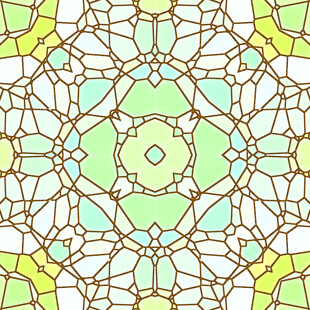 多彩几何染色玻璃图案