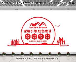 党建引领红色物业文化墙