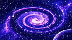 梦幻紫色星空宇宙星空