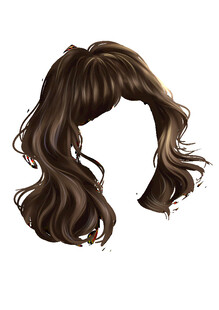 棕色波浪卷发造型