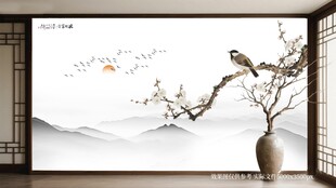 中式风格国画花鸟装饰画