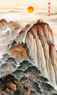 竖幅山水画