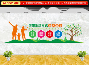 健康四大基石文化墙 