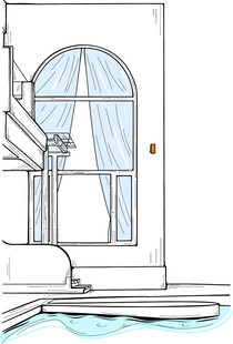 别墅一角 矢量图