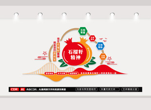 石榴籽精神民族团结文化墙
