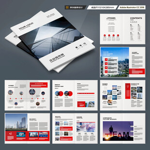 红色企业宣传册