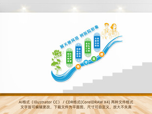 医院楼梯文化墙