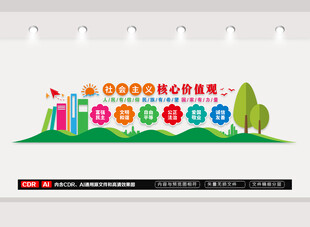 学校价值观文化墙