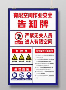 有限空间告知牌