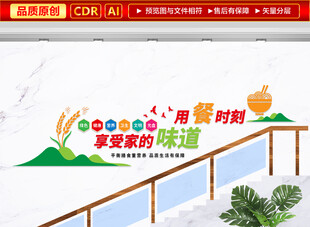 餐厅楼梯文化墙