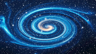 蓝色宇宙旋涡星空
