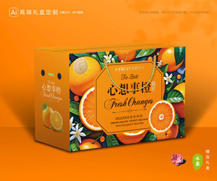 橙子包装 脐橙礼盒