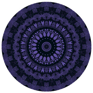 圆形紫色古典花纹
