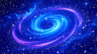 蓝紫色旋涡星空