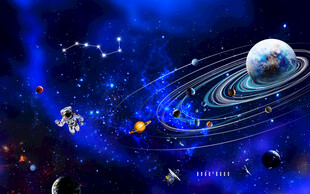 梦幻宇宙星球星空景象