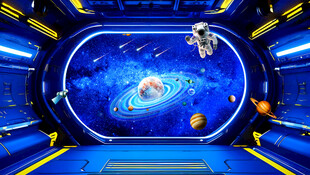 未来科幻宇宙空间站