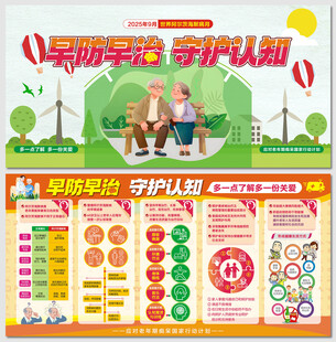 阿尔茨海默病月主题宣传展板