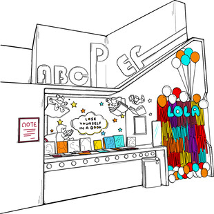 图书馆一角 矢量图