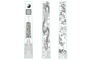 古风线条装饰图案素材 朝简