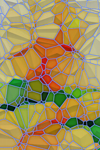 抽象彩色玻璃图案艺术