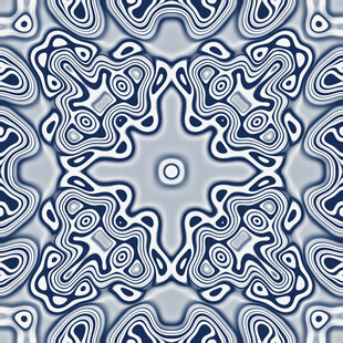 蓝白几何花纹装饰图案