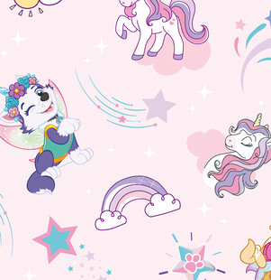 梦幻独角兽卡通图案背景