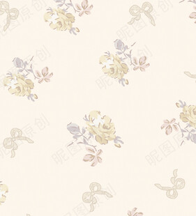 淡雅花卉图案背景纹理
