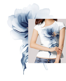 花卉图案女士上衣展示