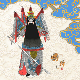京剧张飞武将形象威风凛凛