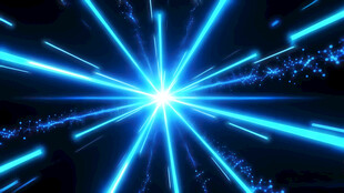 蓝色放射状炫光背景图