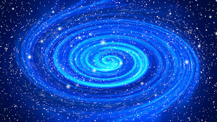 蓝色星空旋涡吊顶