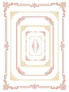 复古金色花纹边框图案