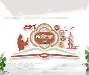 四有好老师校园文化墙