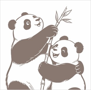 熊猫插画