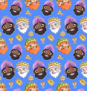 多彩卡通怪物图案背景