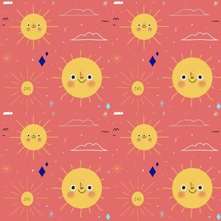 粉色背景笑脸图案纹理
