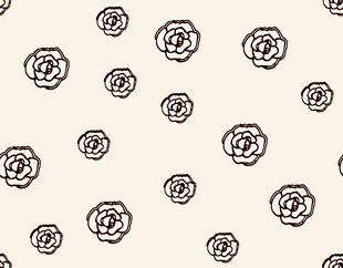 简约手绘玫瑰图案背景